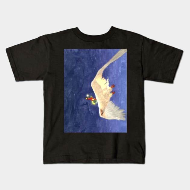 Foxxya ride a eagle -  在一个完美的世界骑鹰 Kids T-Shirt by foxxya